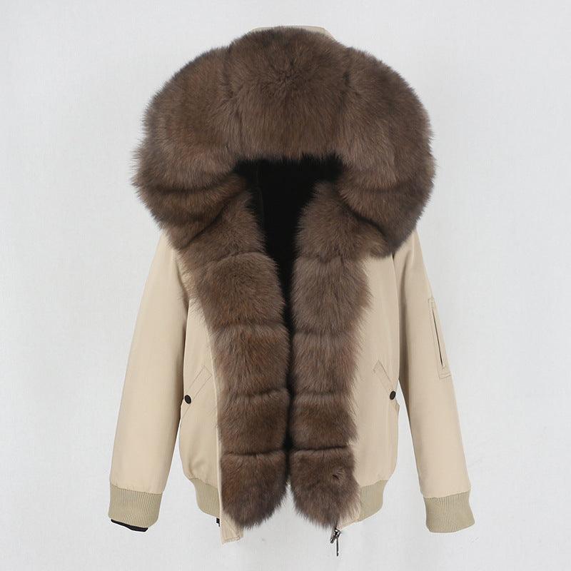 Parka Thick Raccoon Fur Liner Jacket Fur - Nioor