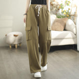 Simple All-match Solid Color Loose Casual Working Pants - Nioor