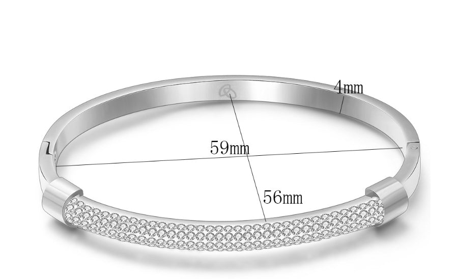 Electroplated 18K Titanium Steel Bracelet Female Diamond Personality