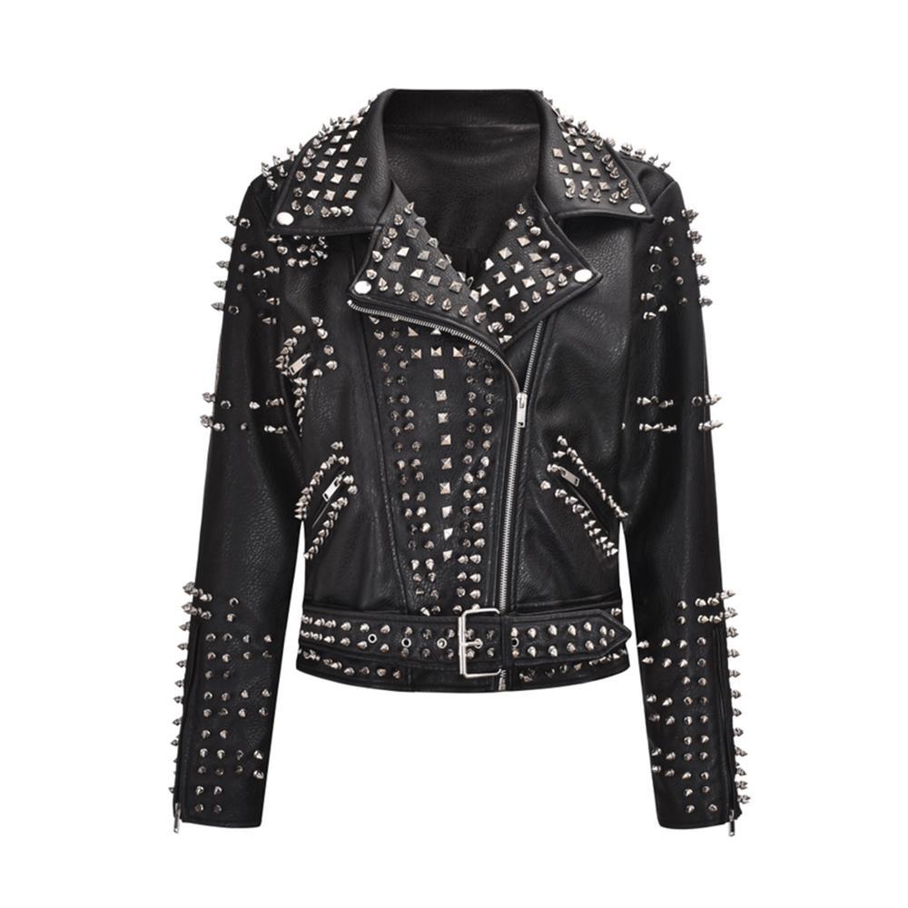 Rock Heavy Studs Stylish Punk Jacket - Nioor