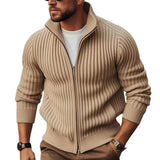 Zipper Outerwear Sweater Coat For Men Fleece-lined Thickened Winter - Nioor