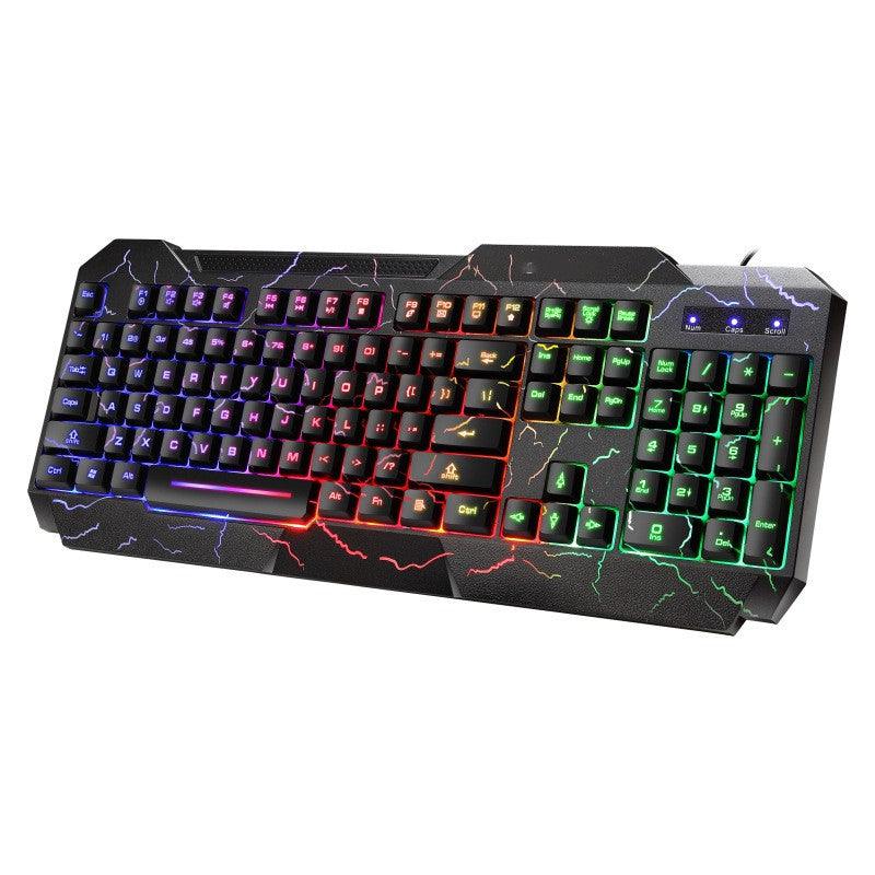 Crackle Word Through Keyboard 4D Mouse Keyboard Luminous Game Set - Nioor