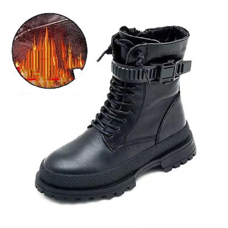 Children's New Martin Boots Leather Fashion Round Toe - Nioor