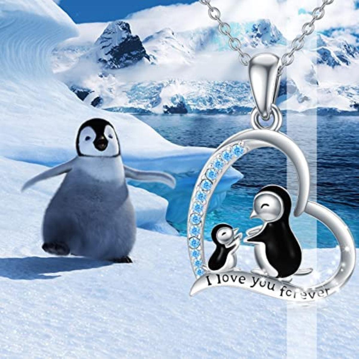 Penguin Necklace Sterling Silver Penguin Jewelry Gifts for Women Daughter Mother - Nioor