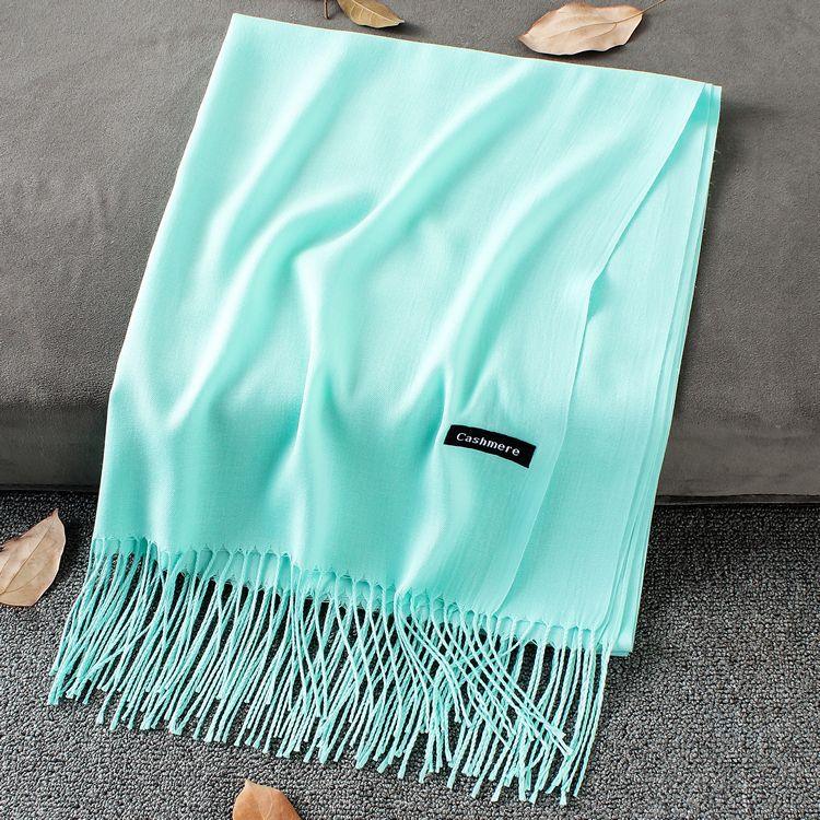 Fashion Simple Solid Color Tassel Scarf Shawl - Nioor