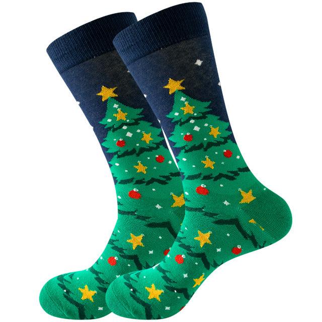 Cotton Stockings For Men With Christmas Theme - Nioor