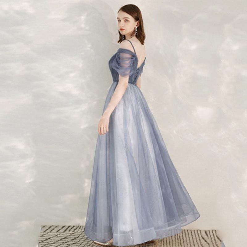 Blue Host One-shoulder Model Walk Show - Nioor