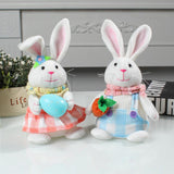 Easter Cartoon Cute Newspaper Egg Radish Luminous Rabbit Tabletop Decoration - Nioor