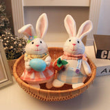 Easter Cartoon Cute Newspaper Egg Radish Luminous Rabbit Tabletop Decoration - Nioor