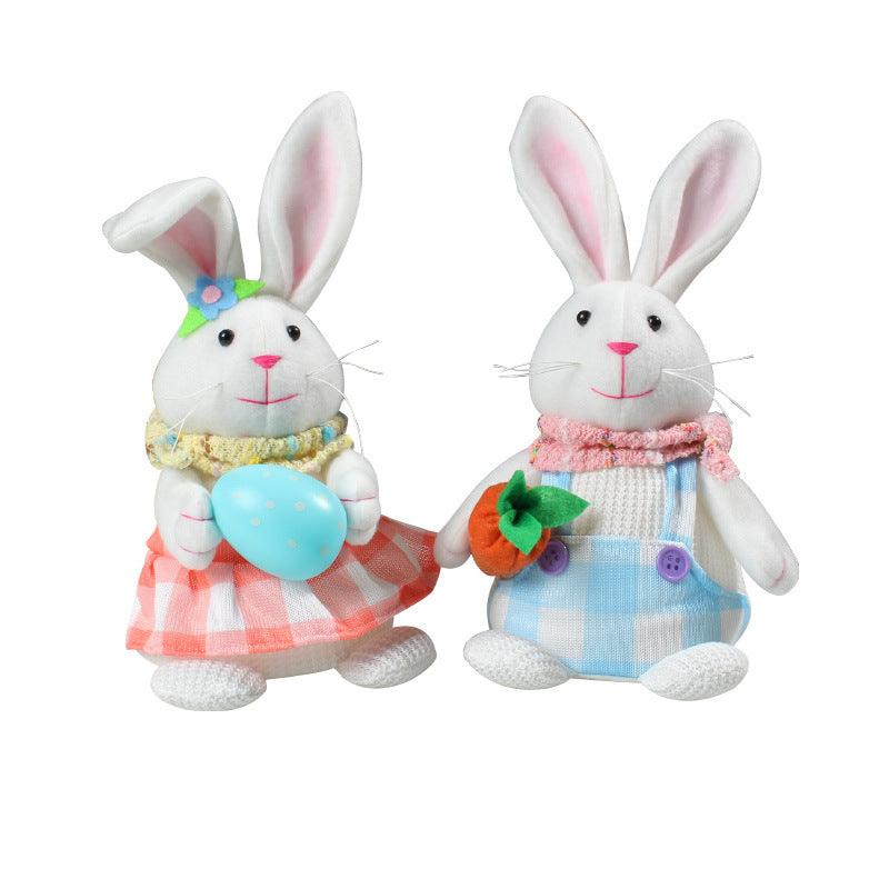 Easter Cartoon Cute Newspaper Egg Radish Luminous Rabbit Tabletop Decoration - Nioor