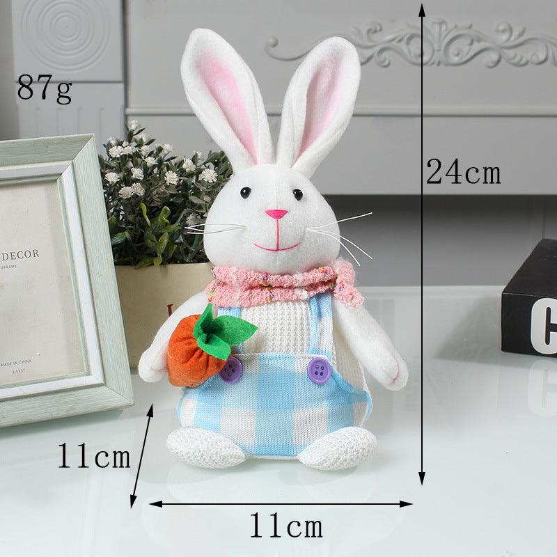 Easter Cartoon Cute Newspaper Egg Radish Luminous Rabbit Tabletop Decoration - Nioor