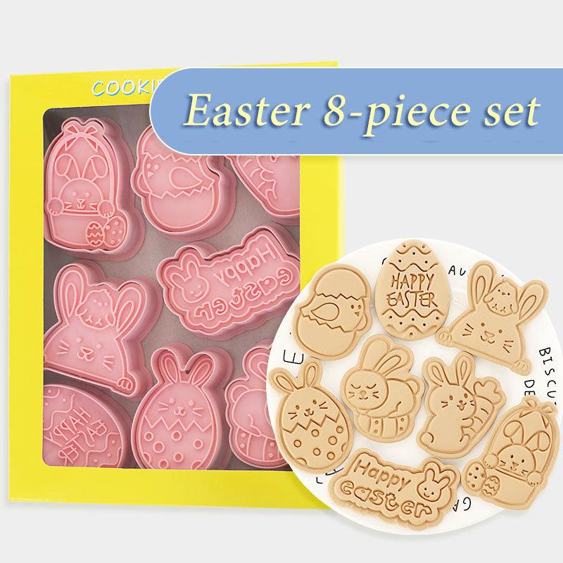 Easter Cookie Mold Cartoon Bunny Easter Egg Cookie Press - Nioor