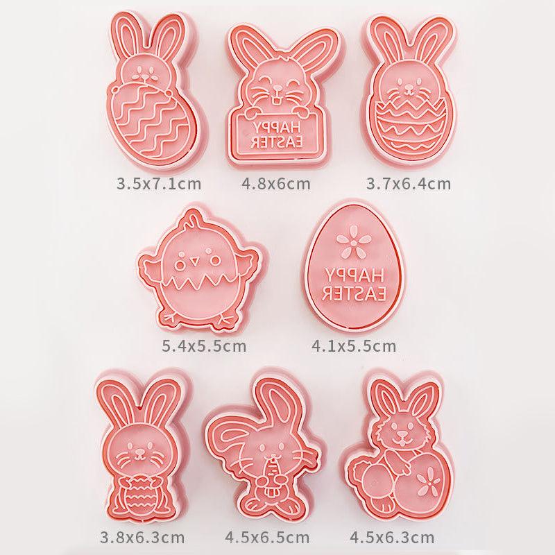 Easter Cookie Mold Cartoon Bunny Easter Egg Cookie Press - Nioor