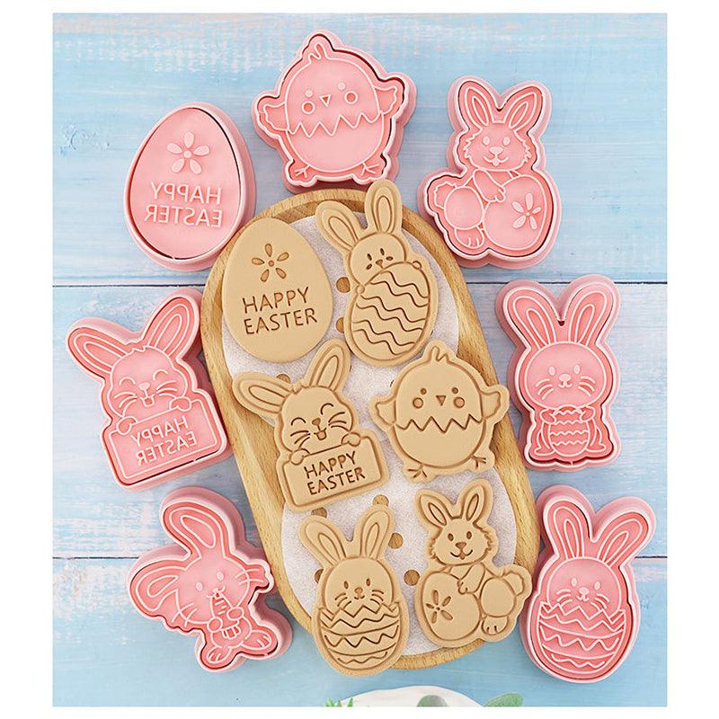 Easter Cookie Mold Cartoon Bunny Easter Egg Cookie Press - Nioor