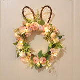 Easter Egg Simulation Wreath Easter Chrysanthemum Rabbit Modeling Decorative Pendant - Nioor