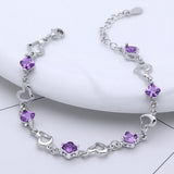 Retro Fashion Crystal Heart Bracelet