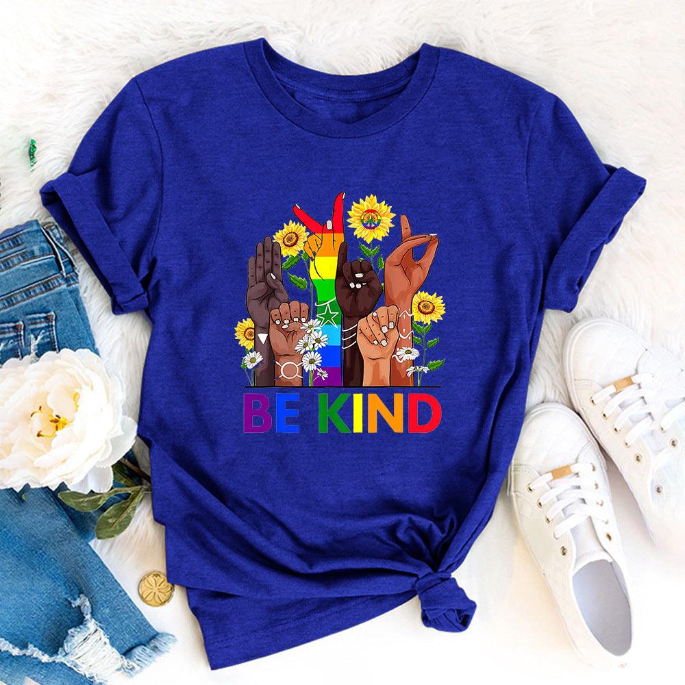 Ebay Independent Station Foreign Trade New Women's T-shirt BE KIND Casual Printing Spot Short-sleeved T-shirt Wholesale Delivery - Nioor