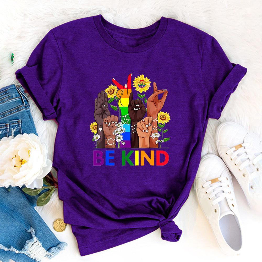 Ebay Independent Station Foreign Trade New Women's T-shirt BE KIND Casual Printing Spot Short-sleeved T-shirt Wholesale Delivery - Nioor