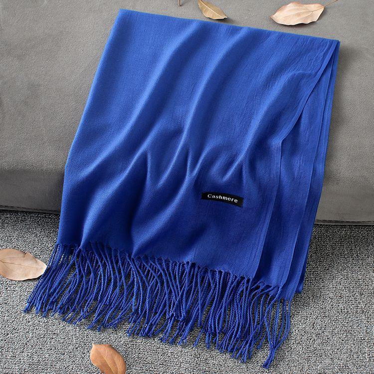 Fashion Simple Solid Color Tassel Scarf Shawl - Nioor