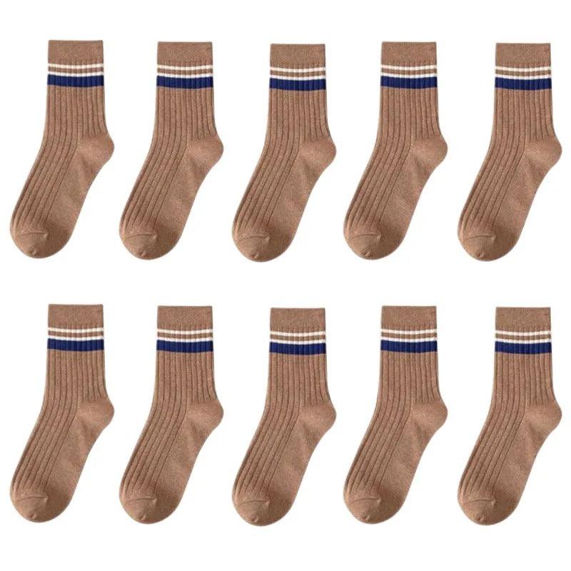 Men's Mid-calf Versatile Korean Style Japanese Style Academic Style Socks - Nioor