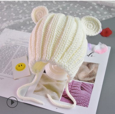 Ear Protection Knitted Baby Woolen Cute Hat