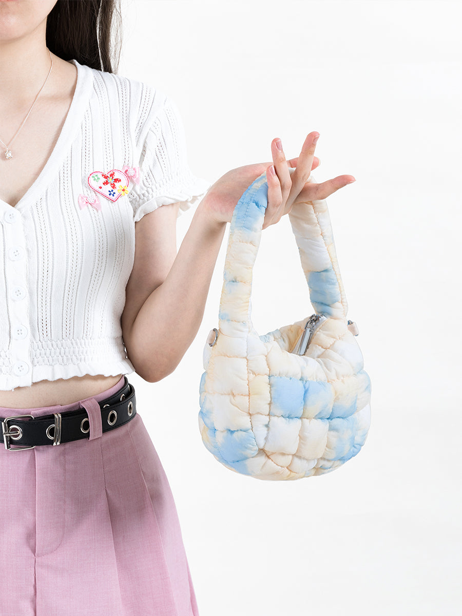 Cloud Bag Bubble Pleated Nylon Puff Handbag