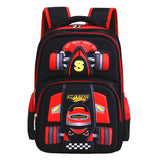 Three Dimensional Car Boys Primary School Trolley School Bag - Nioor