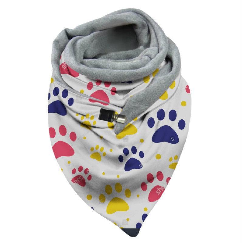 Versatile Thickened Simple Warm Shawl Fashionable Printed Scarf - Nioor