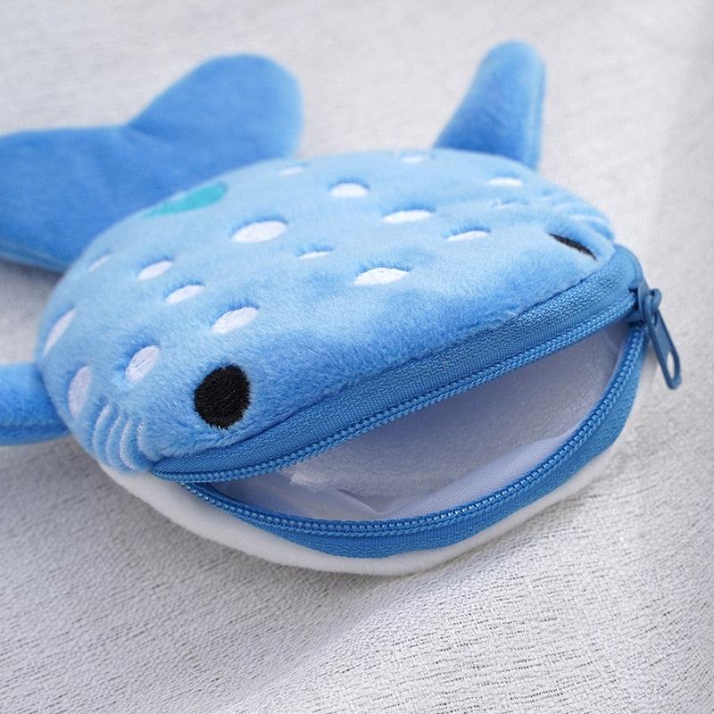 Plush Children's Shark Coin Purse Cute Cartoon Pendant - Nioor