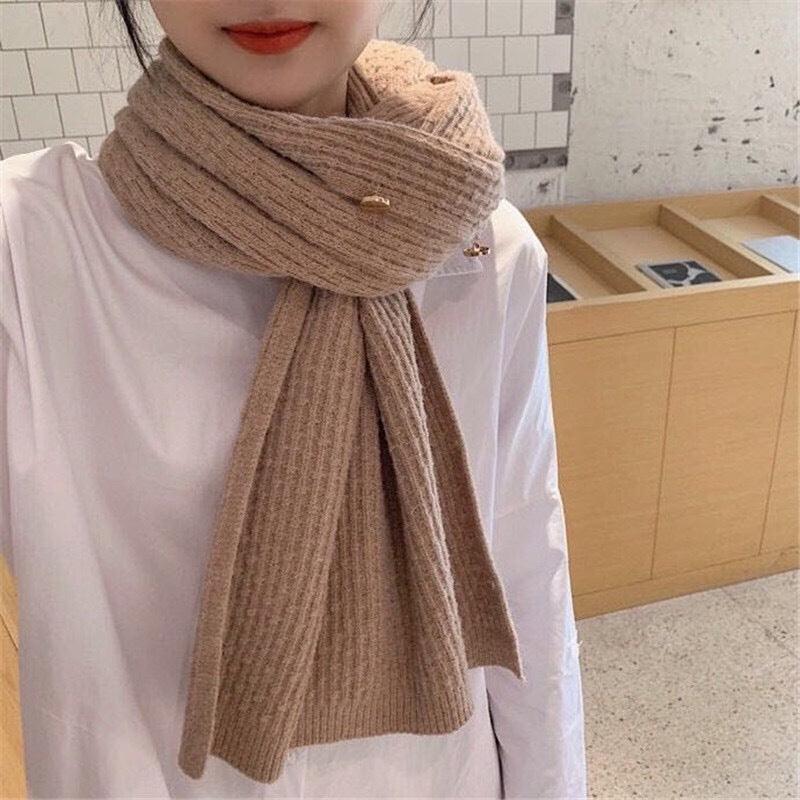 Fashionable And Warm Versatile Knitted Scarf For Women's Shawl - Nioor