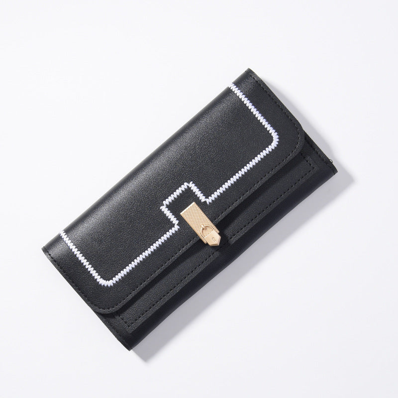 Women's Long And Simple Student Large Capacity Multi-card-slot Clutch