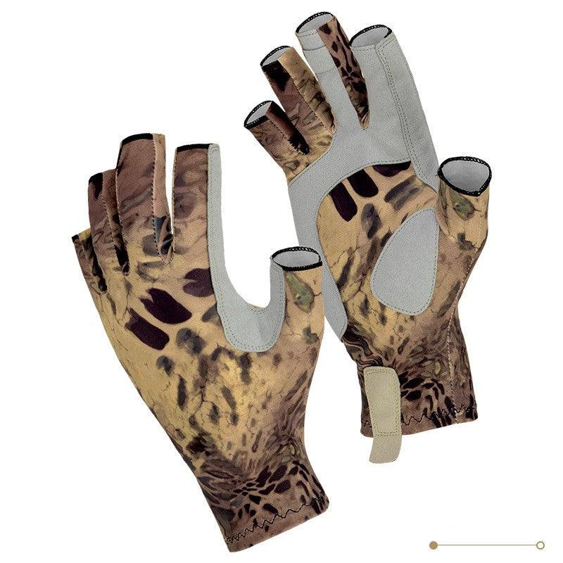 Fishing Gloves Exposed Five Fingers Breathable Non-slip Sunscreen Men - Nioor