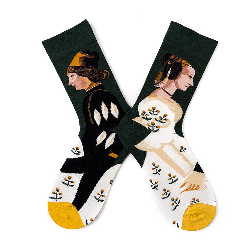 French Design Men And Women Skateboarding Mid-calf Socks - Nioor