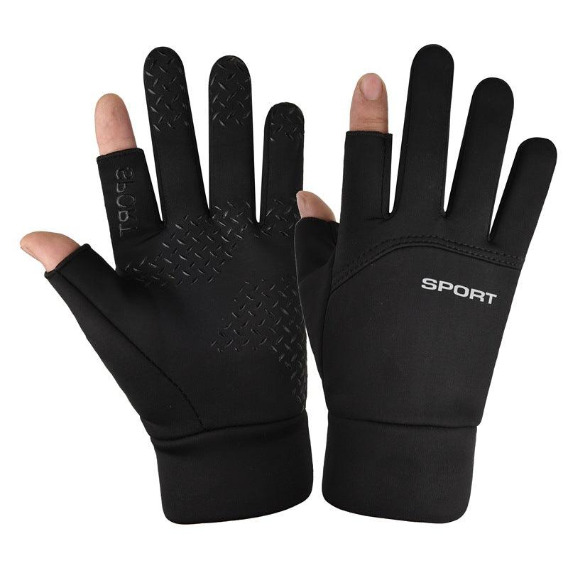 Windproof Waterproof Velvet Warm Waterproof Cycling Non-slip Full Finger Gloves - Nioor