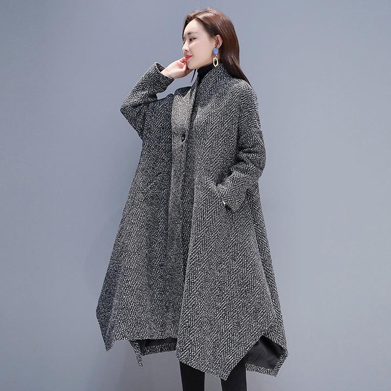 Autumn And Winter New Slimming Cape Woolen Coat Casual - Nioor