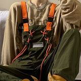 Suspenders Men's Loose Casual Cargo Straight Suspender Pants