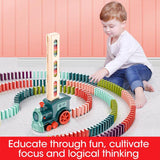 Domino Train Toys Baby Toys Car Puzzle Automatic Release Licensing Electric Building Blocks Train Toy - Nioor