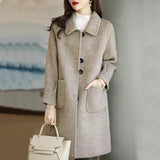 Autumn And Winter New Small Thickened Korean Version Slim Temperament In The Long Coat - Nioor