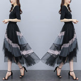 New Women's Summer Adult Lady Like Woman Western Style Youthful-looking Lightly Mature Fashion Tulle Skirt - Nioor