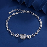 Love Projection All-match Fashion Zircon Heart-shaped HD Color Photo Bracelet