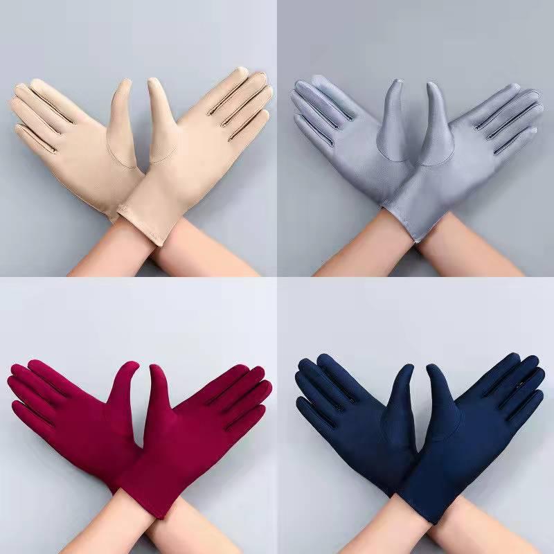 Spandex High Elastic Jewelry Etiquette Sun Protection Dance Driving Gloves For Performance - Nioor