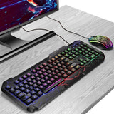 Crackle Word Through Keyboard 4D Mouse Keyboard Luminous Game Set - Nioor