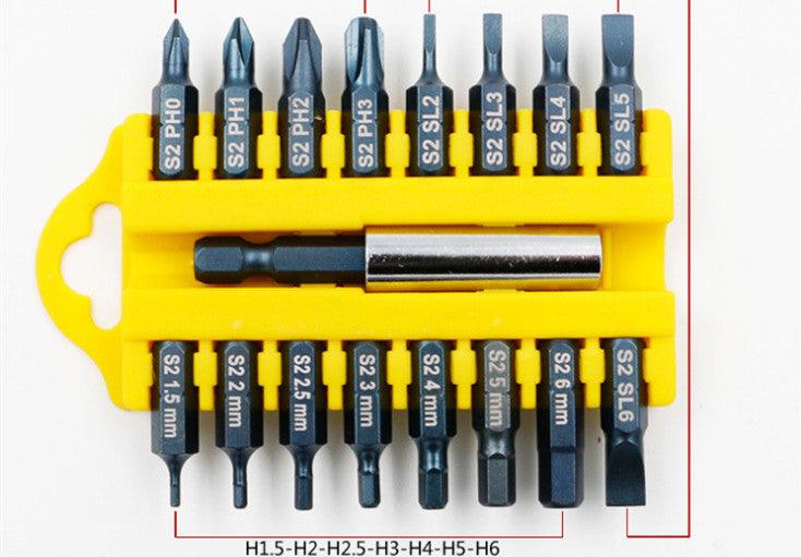 Electric Screwdriver Bit Set Cross Inner Hexagonal Wind Bit Beaten Strong Magnetic Hand Drill High-Strength Screwdriver Bit - Nioor