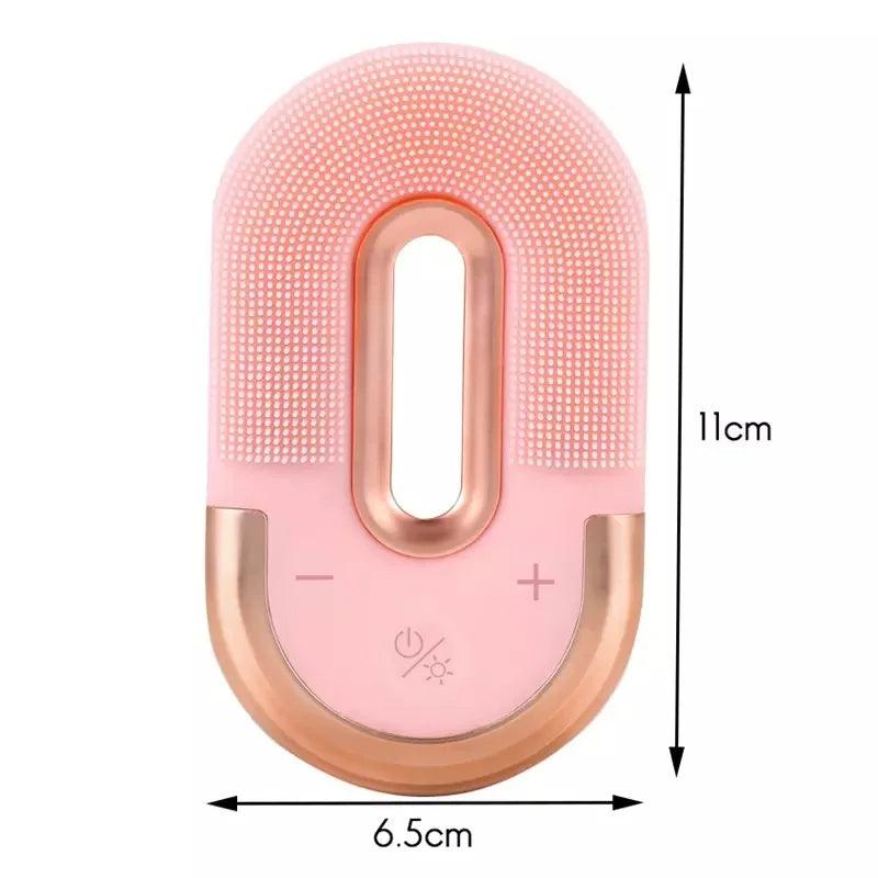 Electric Silica Gel Facial Cleanser Vibration Cleansing Instrument Cleansing Blackhead Skin Deep Washing Massage Brush - Nioor
