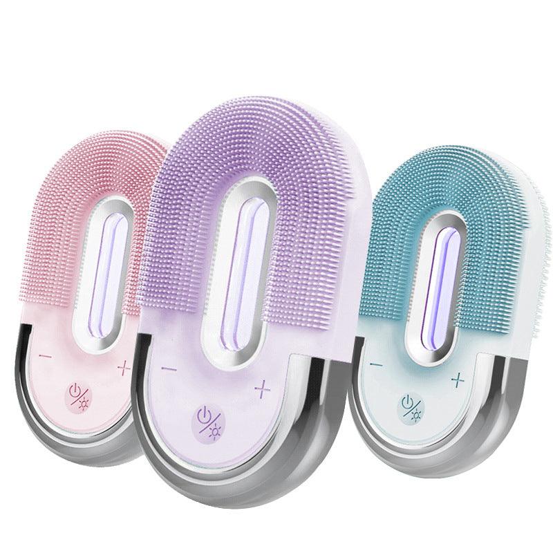 Electric Silica Gel Facial Cleanser Vibration Cleansing Instrument Cleansing Blackhead Skin Deep Washing Massage Brush - Nioor