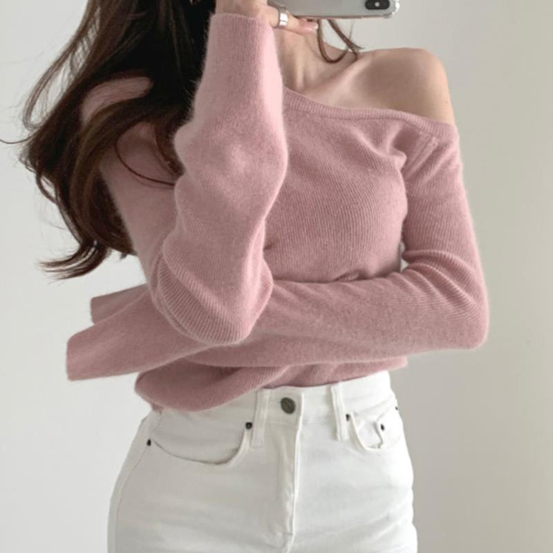 Elegant And Slim Skinny Long Sleeve Sweater - Nioor