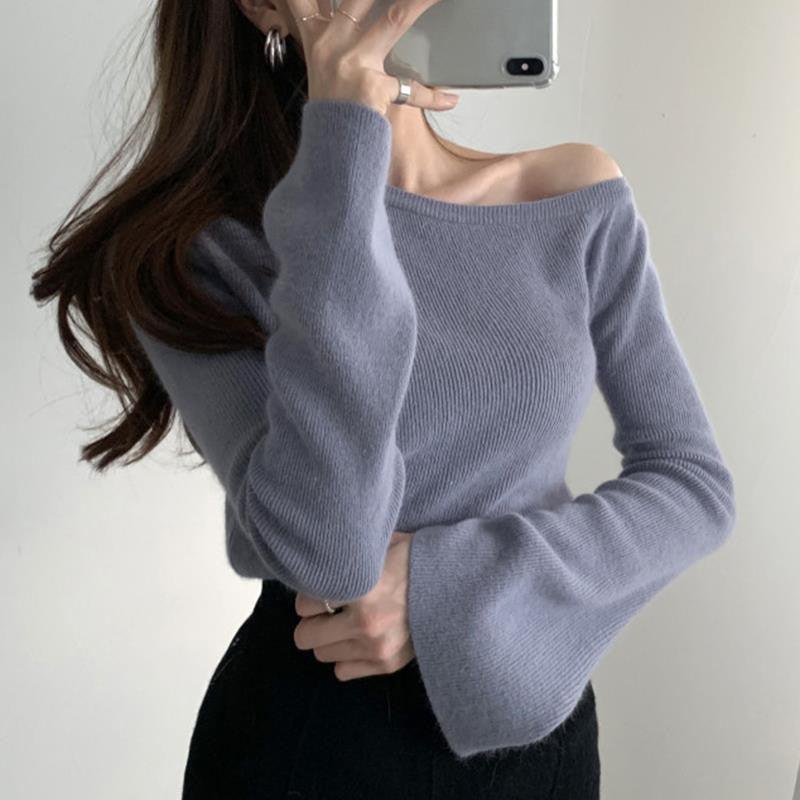 Elegant And Slim Skinny Long Sleeve Sweater - Nioor