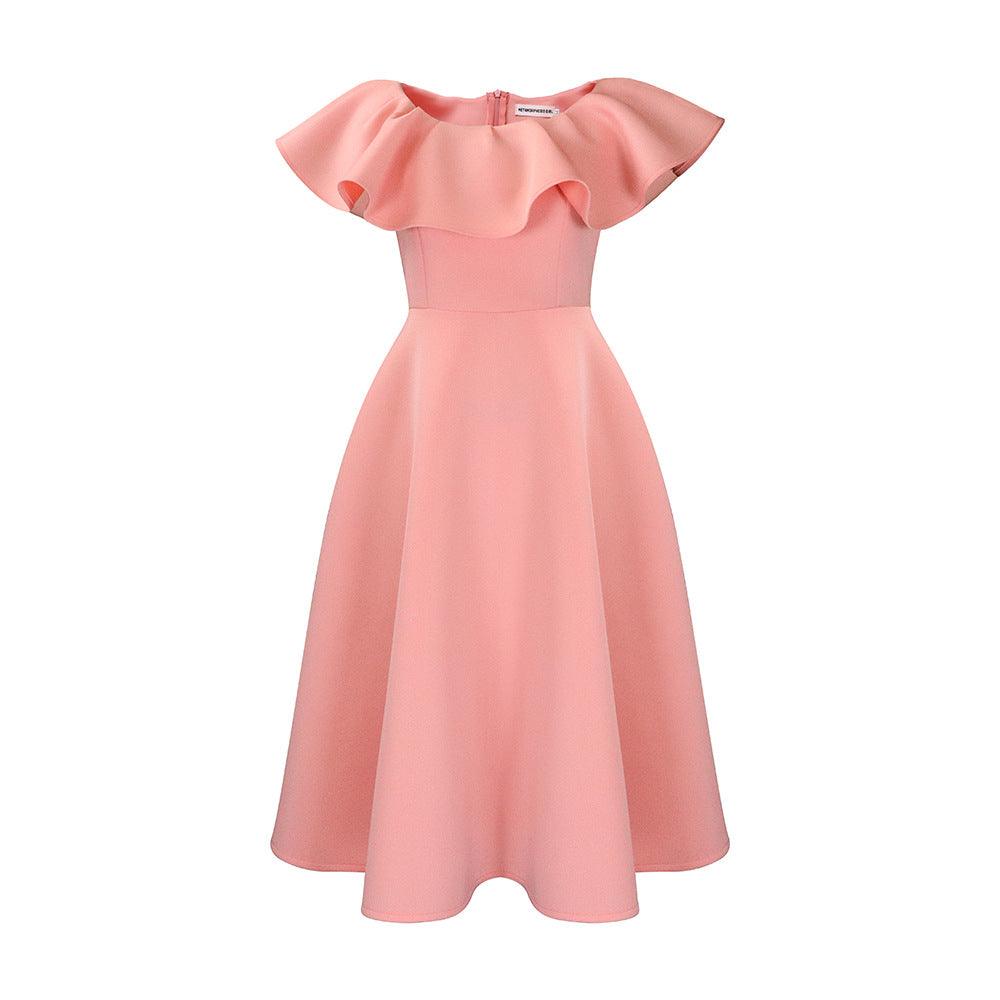 Elegant Ruffle Large Dress - Nioor