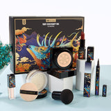 Elk Makeup Nine-piece Set Makeup Powder Air Cushion BB Cream Lipstick Affordable Makeup Set - Nioor