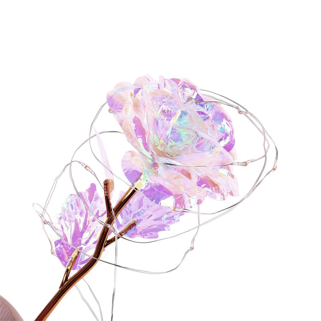 Enchanted Forever Rose Flower in Glass LED Light Christmas Decoration - Nioor